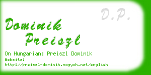 dominik preiszl business card